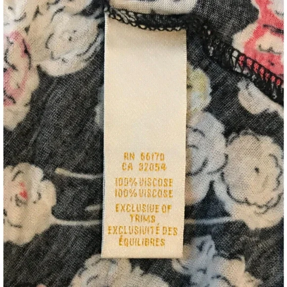 Anthro Ric Rac Floral Racerback Tank Black Sheer Back Ruffle M - Picture 8 of 9